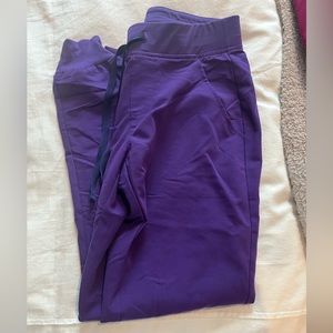 Digital grape purple jogger pants